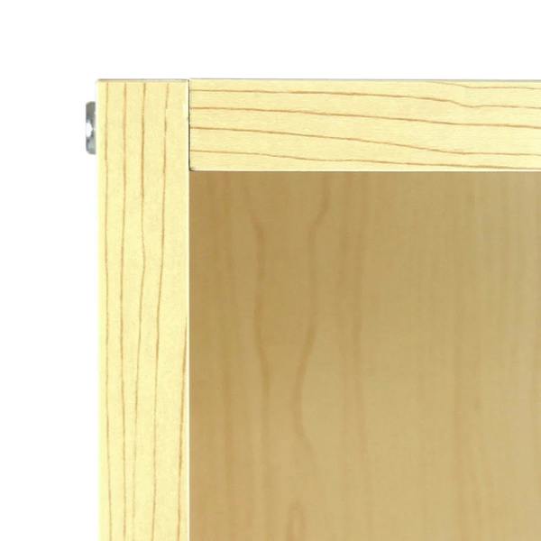 Close-up of the A1200 Shop Counter in maple finish, highlighting the smooth texture and natural wood grain of the edges