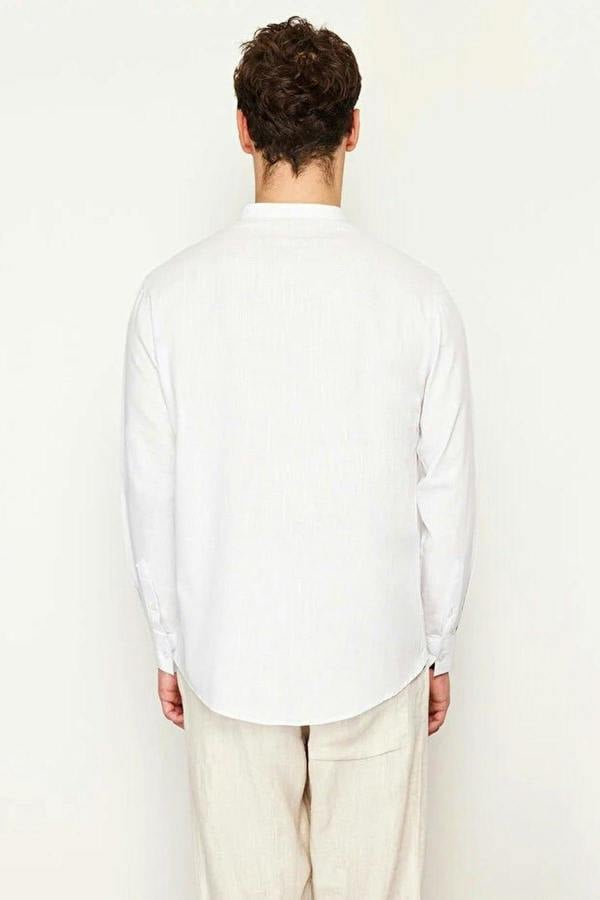 WOVCOR 100% Cotton Men’s Shirt with Embroidery Detail