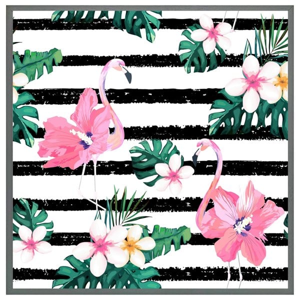 Benjamin Tate Design Floral flamingos (Picture Frame)