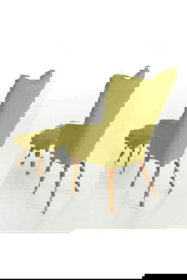 Living and Home Leisure Armchair with Cushion and Footstool