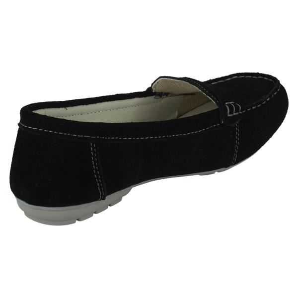 Leather Collection Ladies Leather Collection Moccasin Shoes F80558