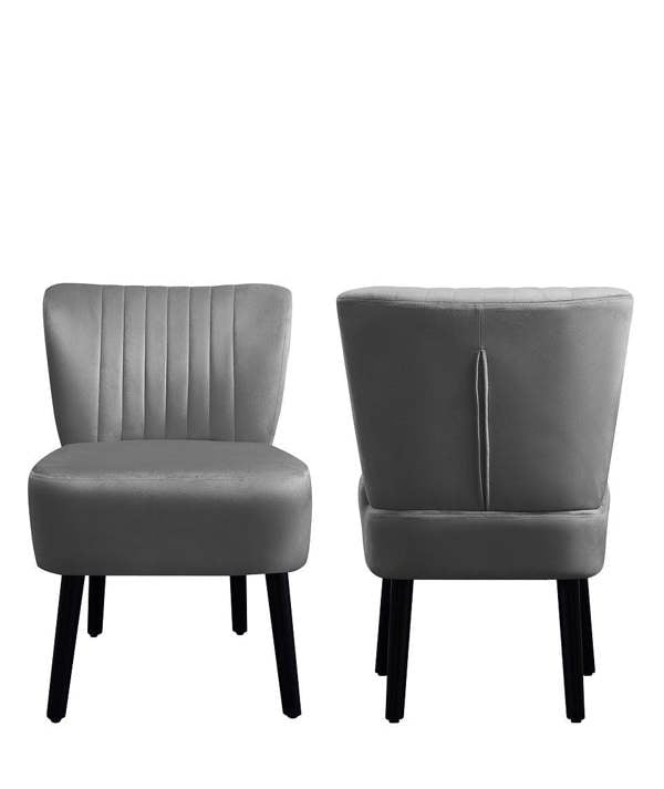 Groundlevel Crushed Velvet Shell Accent Chair