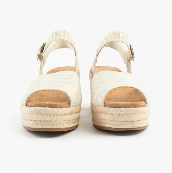 TOMS ISLA PEEP TOE Womens Sandals Natural