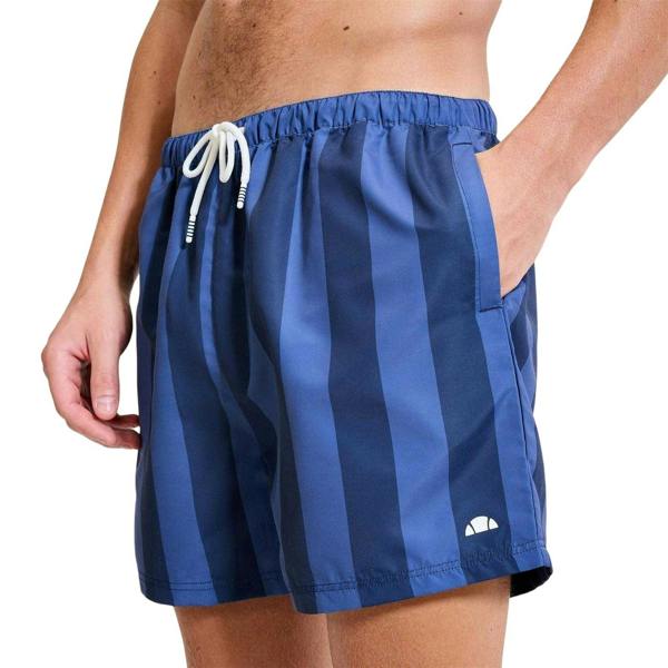 Ellesse Mens Staziona Vertical Stripe Swim Shorts - Navy - 