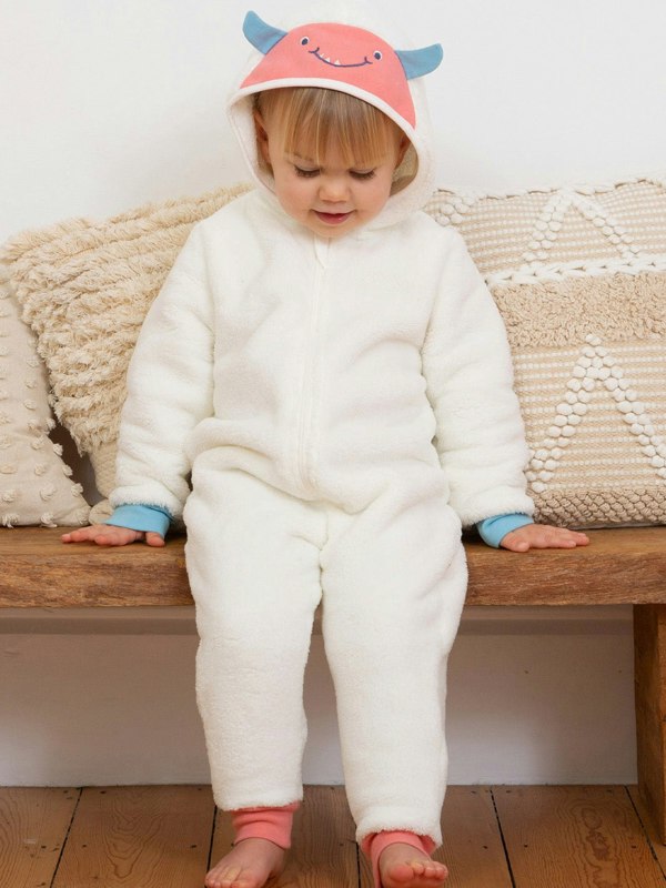 Kite Girls Huggle Bub Fleece Onesie Cream