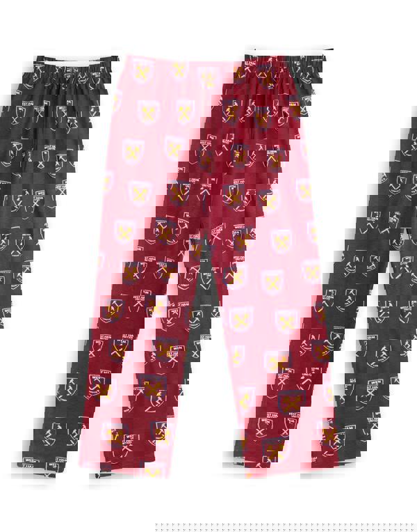 West Ham United Unisex Red Logo Short Sleeve Long Leg Pyjama Set