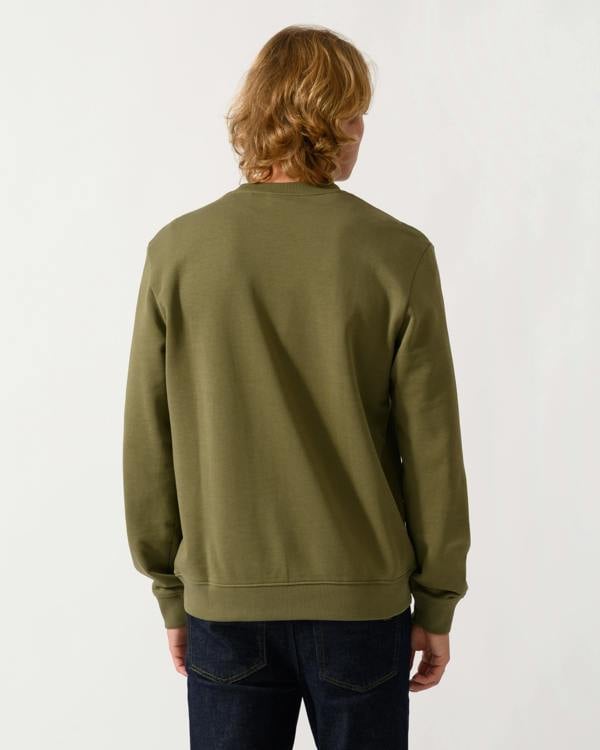 HUGO Diragol212 Label Logo Mens Sweatshirt - Open Green 389