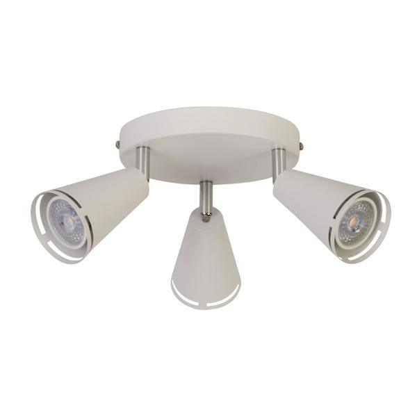 Lighting Collection 3 light Spotlight - White