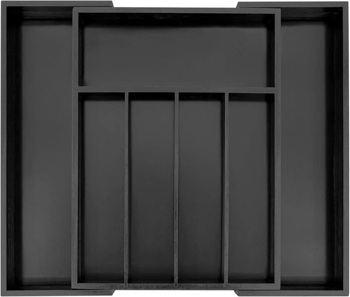 MANTRARAJ Bamboo Cutlery Drawer Organiser 5-7 Compartment Expandable Cutlery Tray Utensil Holder