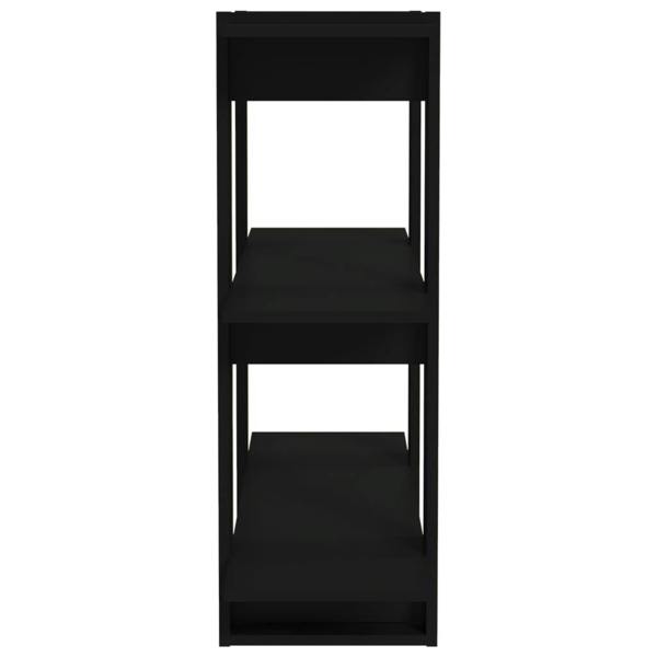 Berkfield Book Cabinet/Room Divider Black 80x30x87 cm