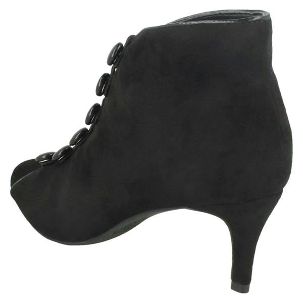 Anne Michelle Ladies Anne Michelle Mid Heel Button & Hook Boot Sandals