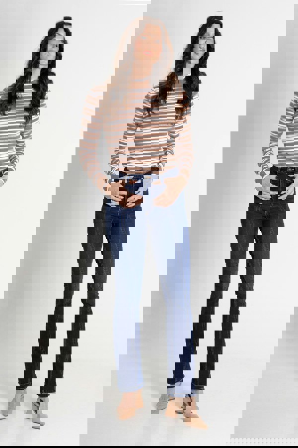 ENORSIA Lift Skinny And Shape Low Rise Flared Jeans