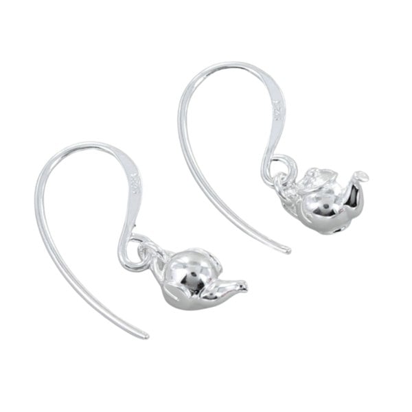 Teapot Earrings in Sterling Silver - Reeves & Reeves