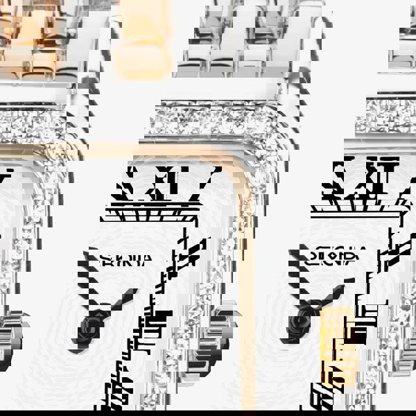 Sekonda Monica Silver & Rose Gold Plated Stone Set Watch 40643