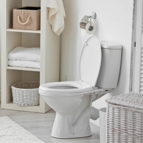 RTS Top Fix White Soft Close Toilet Seat w/ Quick Release Hinges