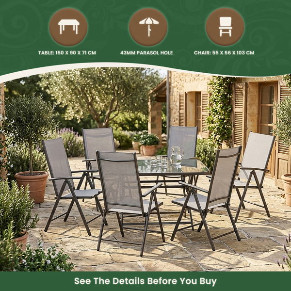 Henley 6 Seater Garden Dining Set