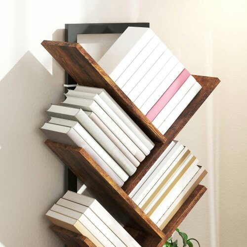 Wyld Haus Varani Wood Wood Effect 8 Section Tree Style Bookcase