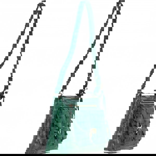 Ashwood 'Pretty' Croc Embossed Leather Shoulder Bag: 63786