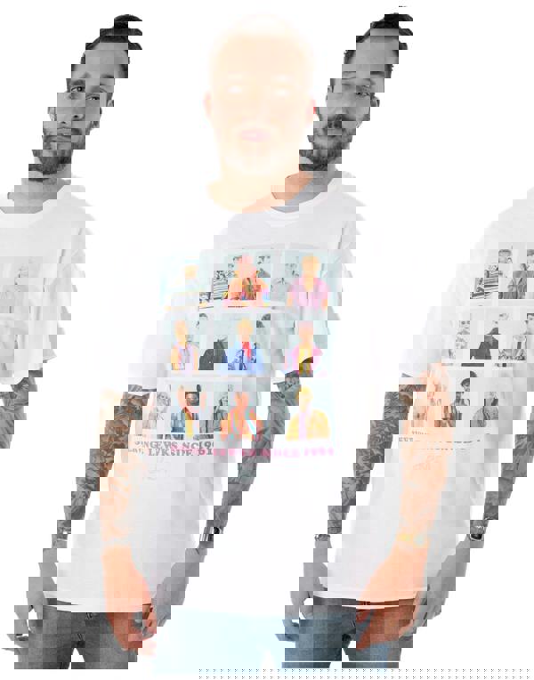 Barbie Mens White Ken Serving Lewks Short Sleeved T-Shirt