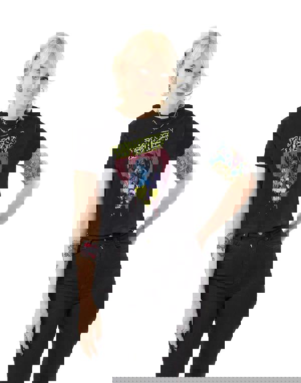 Exorcist Womens Black You Possess my heart Crop Cropped Short Sleeved T-Shirt