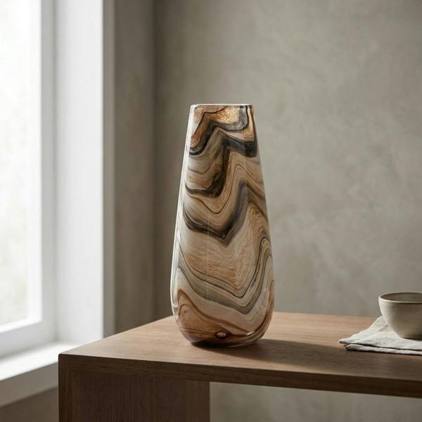 Garden Greatness Textured Cappuccino Decorative Vase