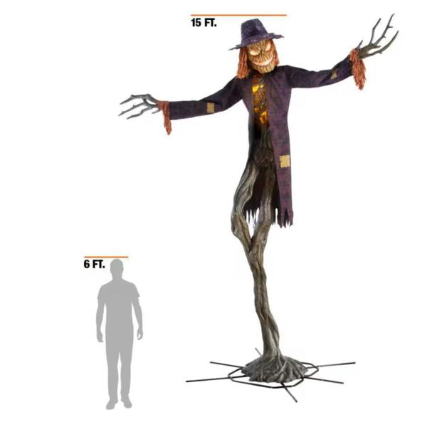Samuel Alexander Home Accents 15ft Giant Sized Animated LED Worricrow Scarecrow