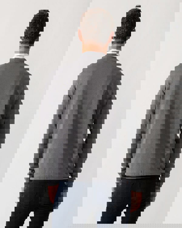 BOSS Orange Westart Mens Crew Neck Sweatshirt With Logo Patch - Open Grey 062