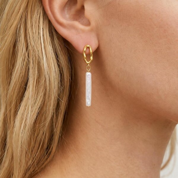 Uchi & Soto Shinju Gold Pearl Drop Earrings