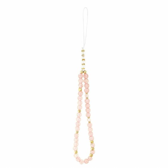 Guess IML Flowers Electro Pearl Strap MagSafe Case for iPhone 17/18 Pro Max 6.9" Pink - GUHMP18XHCPOFPP
