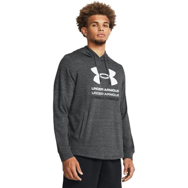 Under Armour Mens Rival Terry Graphic Hoodie - Grey - 