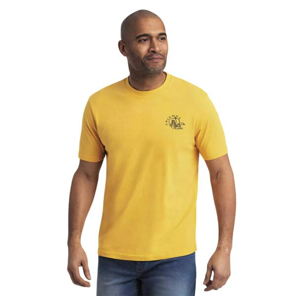Atlas For Men Mens Round Neck T-Shirt (Pack of 4) - Yellow/Taupe/Black/Terracotta