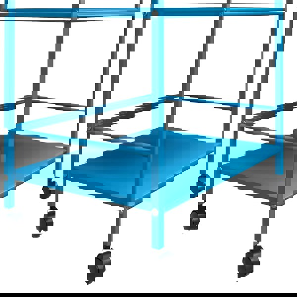 Dorel Home Novogratz Cache Metal Rolling Cart Blue