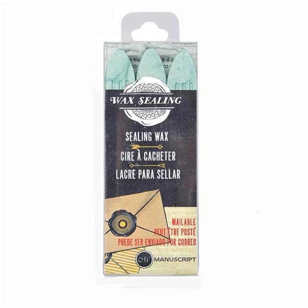 Manuscript Sealing Wax With Wick - pack of 3 - Aqua