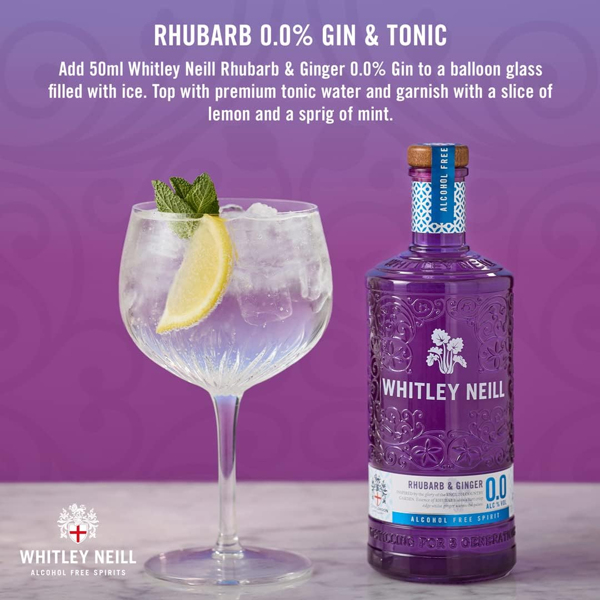 Whitley Neill Alcohol Free Rhubarb & Ginger Spirit