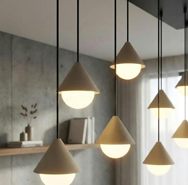 Emibig GIRO Pendant Lamp 9 x G9 Black / Beige