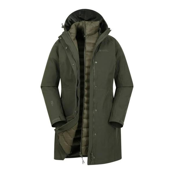 Mountain Warehouse Womens/Ladies Alaskan Long 3 In 1 Jacket - Khaki Green - 