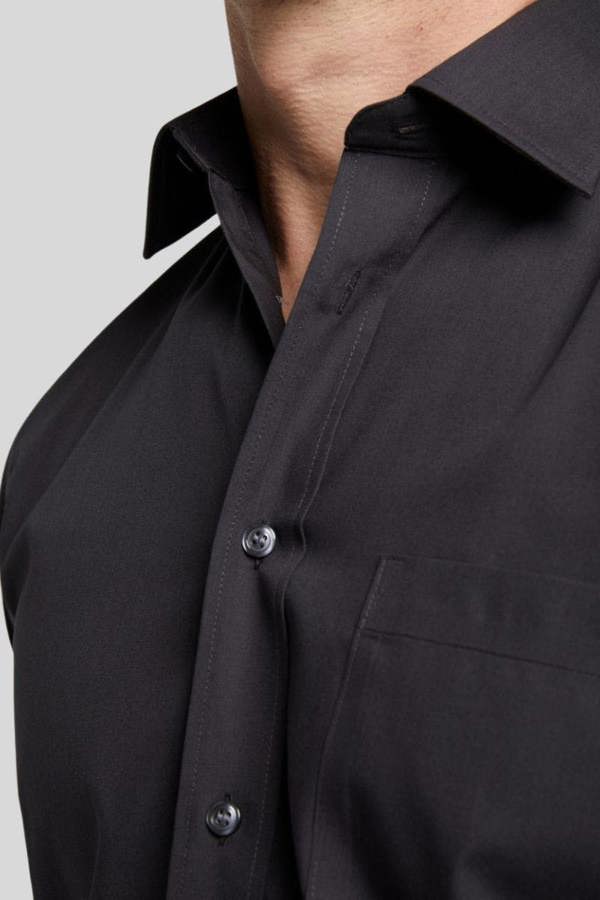 Black Classic Easy Care Short Sleeve Shirt