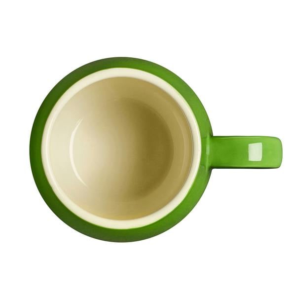 Cooks Professional Set of 4 Stoneware Mugs | 350ml | Green