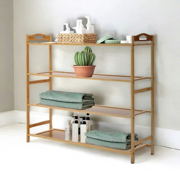 Rafaelo Mobilia 4 Tier Bamboo Shoe Rack