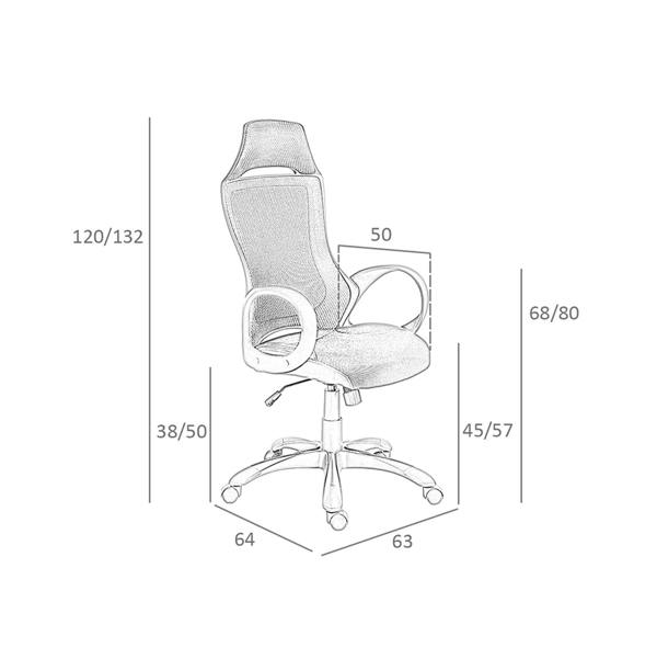 Angel Cerdá Black fabric swivel office chair 4074