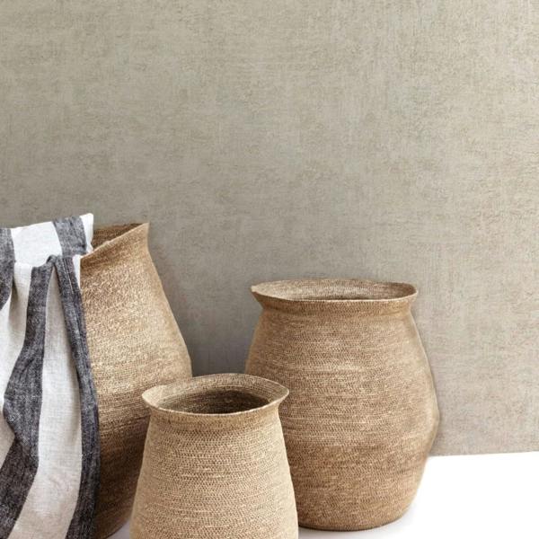 Grandeco Boutique Norite Deep Natural Luxury Weight Embossed Wallpaper, Cream