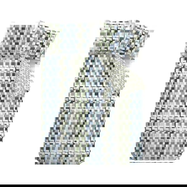 Catherine Lansfield Bryson Geo Reversible Duvet Cover Set Blue