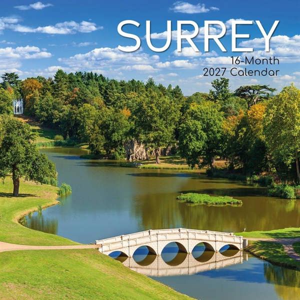 Surrey Calendar 2027, Wall Calendars, Month To View, Travel, Gift