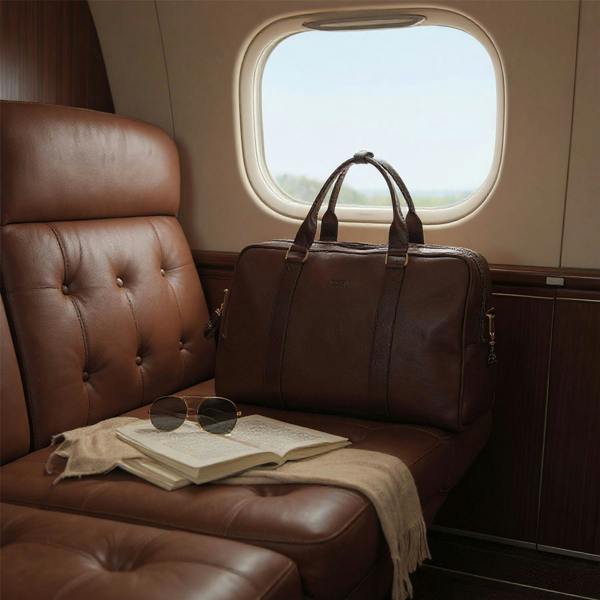 Infinity Leather Vintage Genuine Leather Holdall Duffle Gym Travel Bag - Atlas