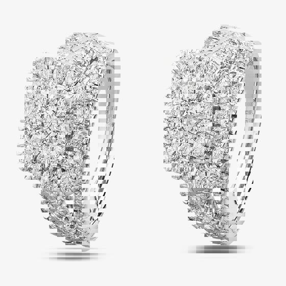 T. H. Baker 9ct White Gold 2.00ct Diamond Shouldered Cushion Cluster Ring TH011225112146