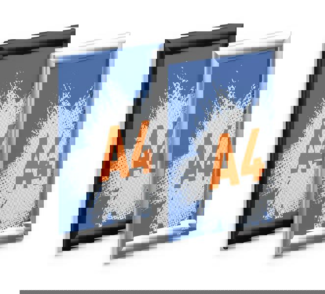 Durable Aluminium Snap Frame Retail Clip Poster Holder Notice Board | A4 Black