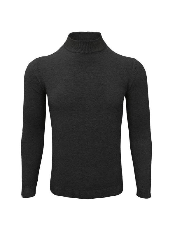 Black High Neck Slim Fit Jumper