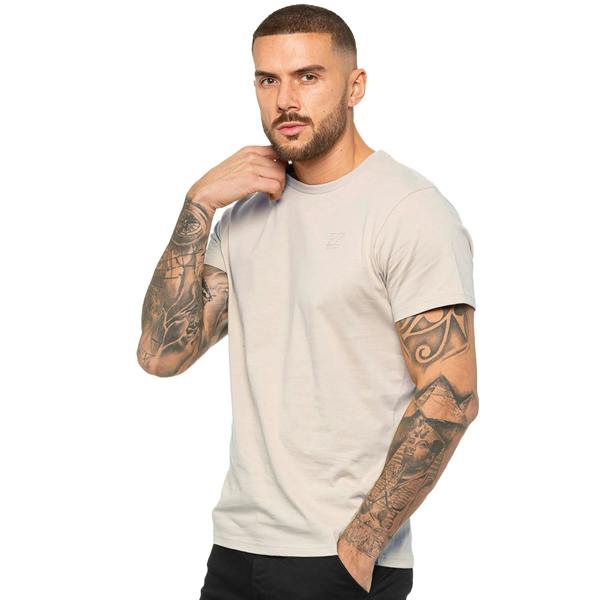 Enzo Mens Crew Neck T-Shirt - Clay