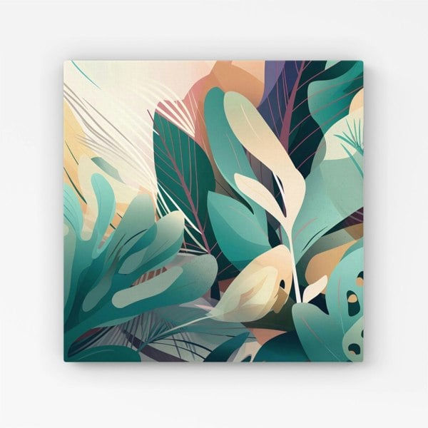 Warren Reed Abstract Tropical Leaves Canvas