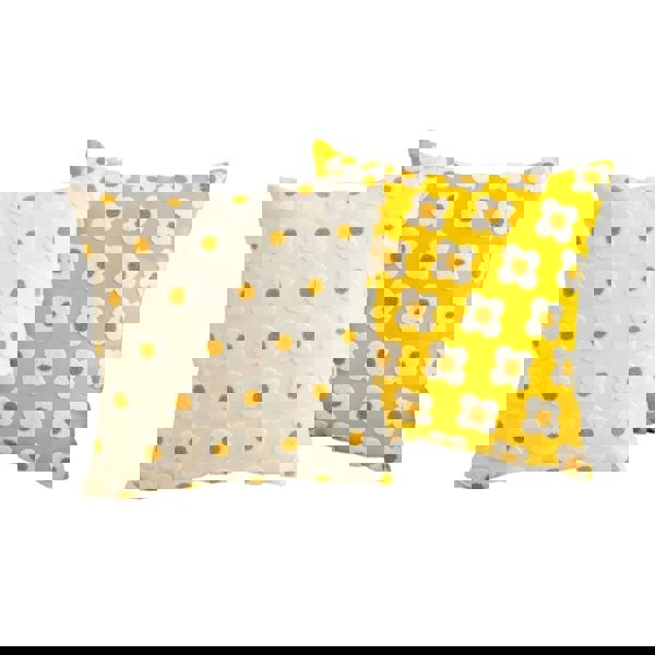 Anyhouz Anypillow Pillowcase Daisy Floral Embroidered Decorative Cushion Cover